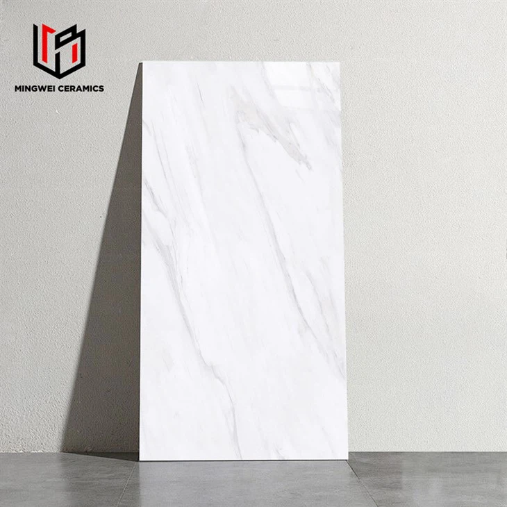High-Gloss Marble Look Floor Tiles